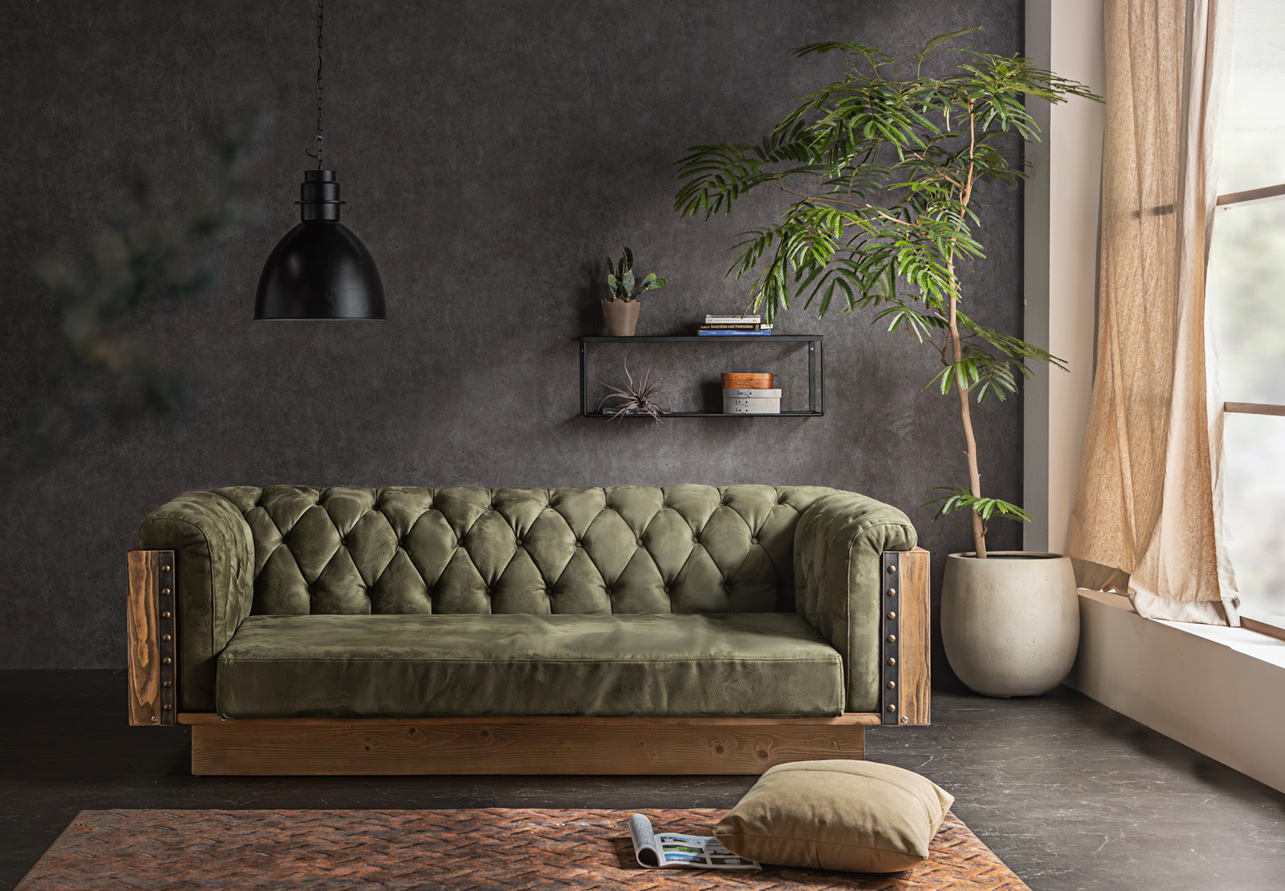 プーリー UP328 (L) PULLEY LD Sofa-set (BK) (L-type) | UP TOWN