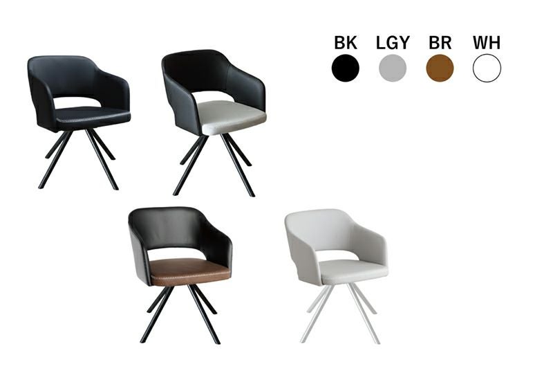 LOWYA完売品 定価2万円　レザーUP TOWN ラウンドチェア MOND モンド UP MOND ラウンドチェア Ⅱ (BR)(LGY)(BK)(WH) | UP TOWN